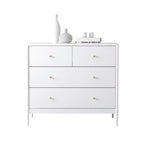 Cassettiera a 4 cassetti per bambini, mobile contenitore in legno per cameretta o stanza da letto, 90 cm di larghezza, bianco