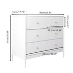 Cassettiera a 4 cassetti per bambini, mobile contenitore in legno per cameretta o stanza da letto, 90 cm di larghezza, bianco