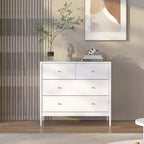 Cassettiera a 4 cassetti per bambini, mobile contenitore in legno per cameretta o stanza da letto, 90 cm di larghezza, bianco