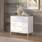 Cassettiera a 4 cassetti per bambini, mobile contenitore in legno per cameretta o stanza da letto, 90 cm di larghezza, bianco