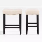 WestinTrends 24 Upholstered Saddle Seat Counter Stool
