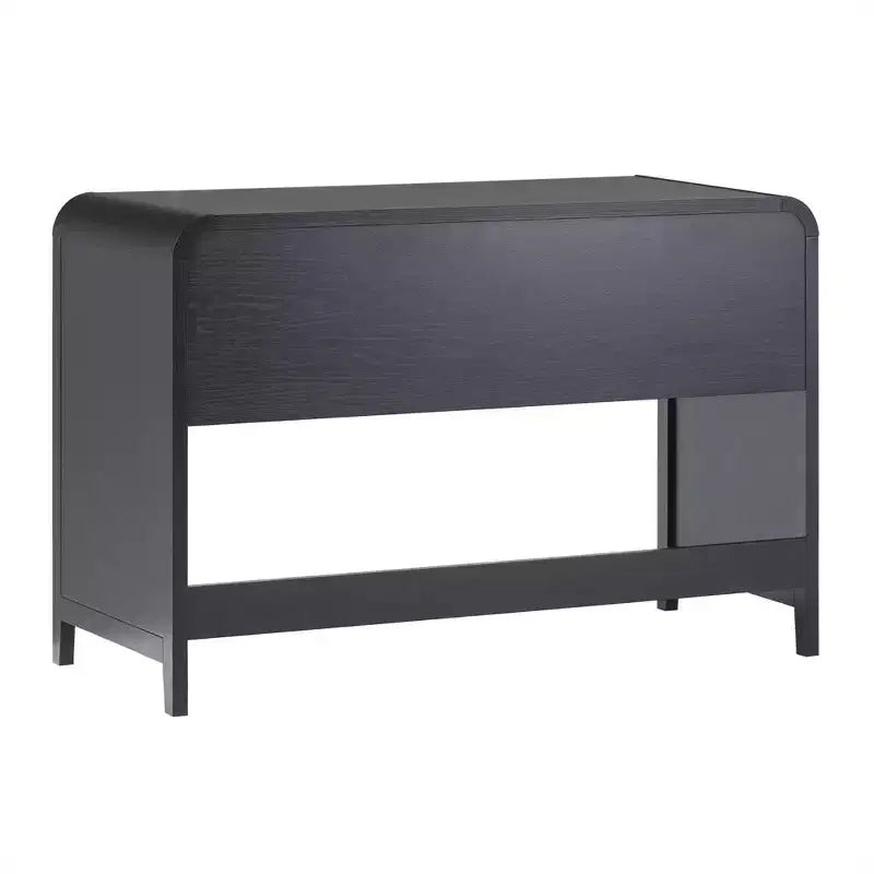 Scrivania da computer Waterfall curva, tavolo da scrittura moderno per ufficio e studio